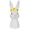 9" White Easter Bunny Bust with Daisy Flower Crown